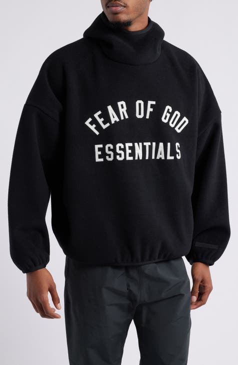 Fear of God フィアーオブゴッド ESSENTIALS Fleece Crewneck BLACK STATEロゴクルーネックスウェット 黒