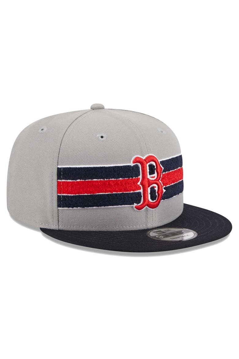 Men's New Era Gray/Navy Boston Red Sox Band 9FIFTY Snapback Hat, Alternate, color, Gray