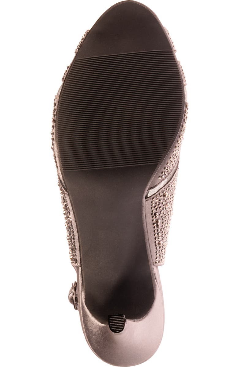 LADY COUTURE Rhinstone Slingback Sandal, Alternate, color, Pewter