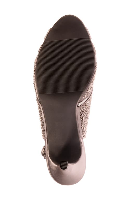 Lady Couture Rhinstone Slingback Sandal In Pewter