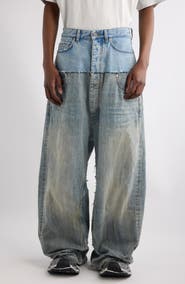 Balenciaga Distressed Layered Jeans