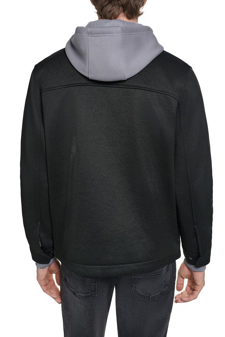 Twill Shirt Jacket, Alternate, color, BLACK