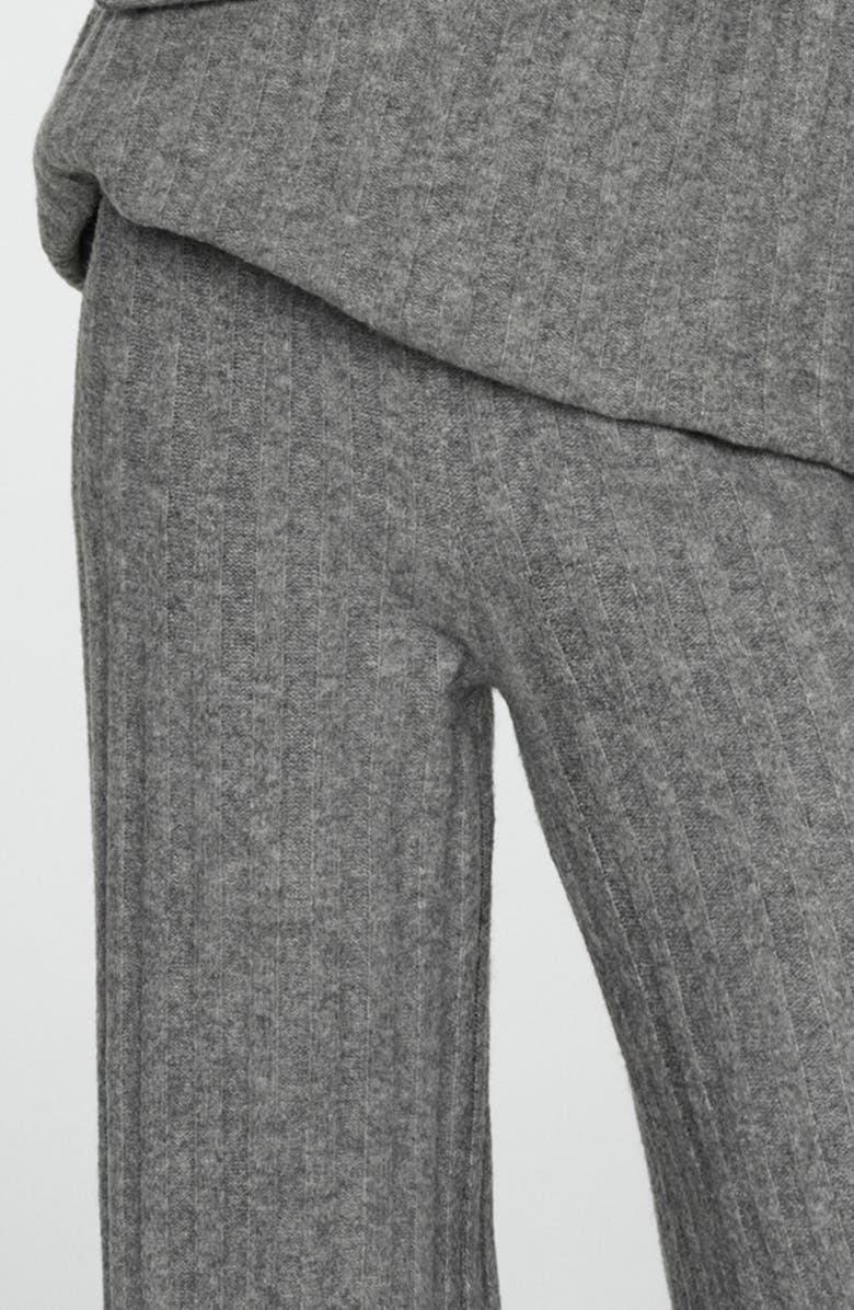 MANGO Rib Pull-On Pants, Alternate, color,