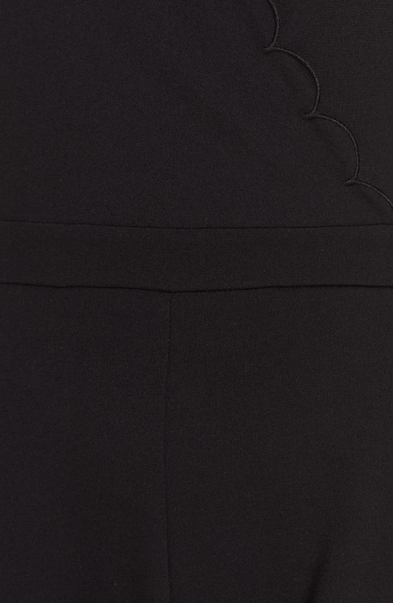 French Connection Lula Scallop Knit Romper, Alternate, color,