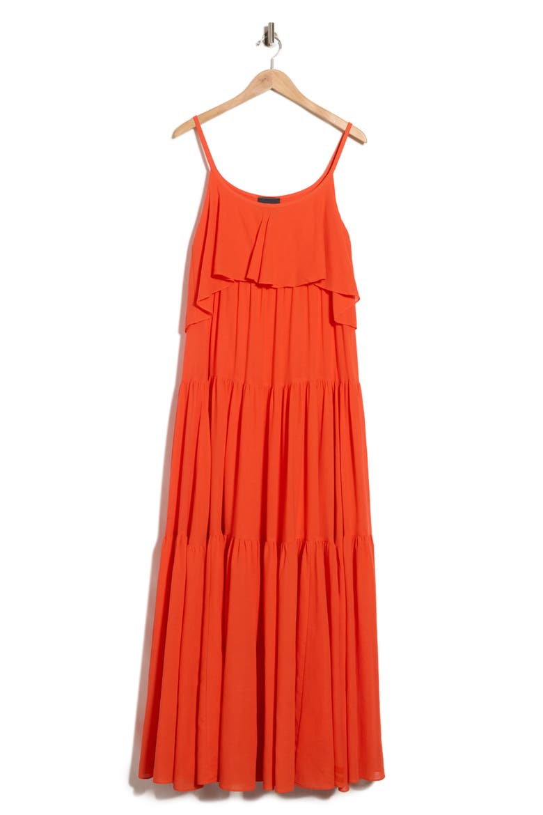 Ruffled Tiered Maxi Dress, Main, color, ORANGE