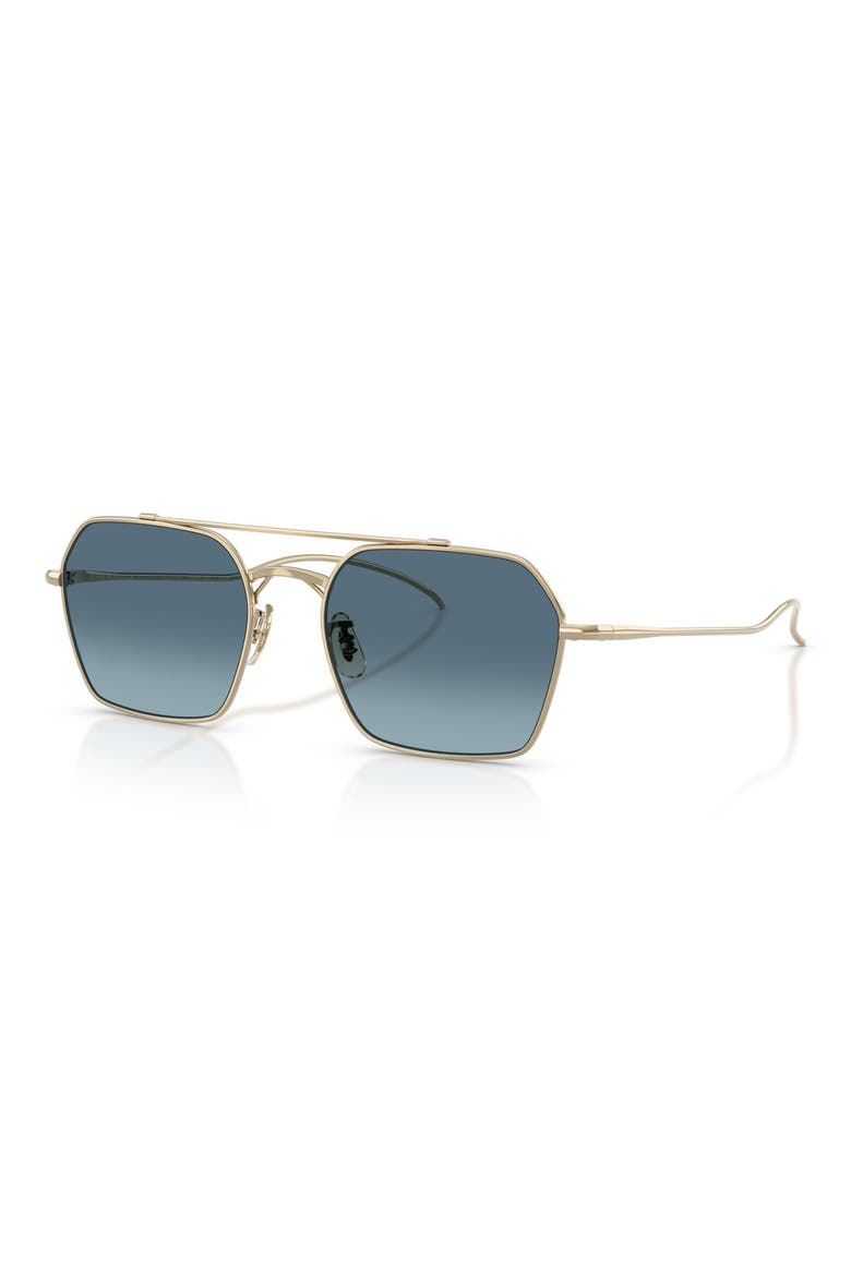 TK-14 53mm Geometric Sunglasses, Alternate, color, GOLD / MARINE GRADIENT