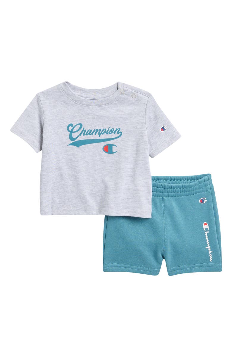 Champion Graphic T-Shirt & Fleece Shorts Set, Main, color, 