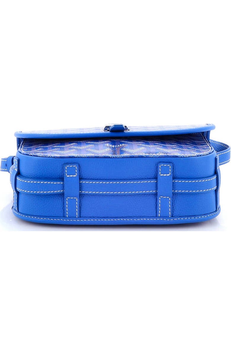 Pre-Owned Goyard Belvedere III Messenger Bag Coated Canvas with Leather PM, Alternate, color, Blue