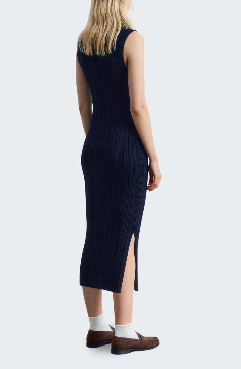 & Other Stories Sleeveless Rib Midi Sweater Dress, Alternate, color, Blue Dark