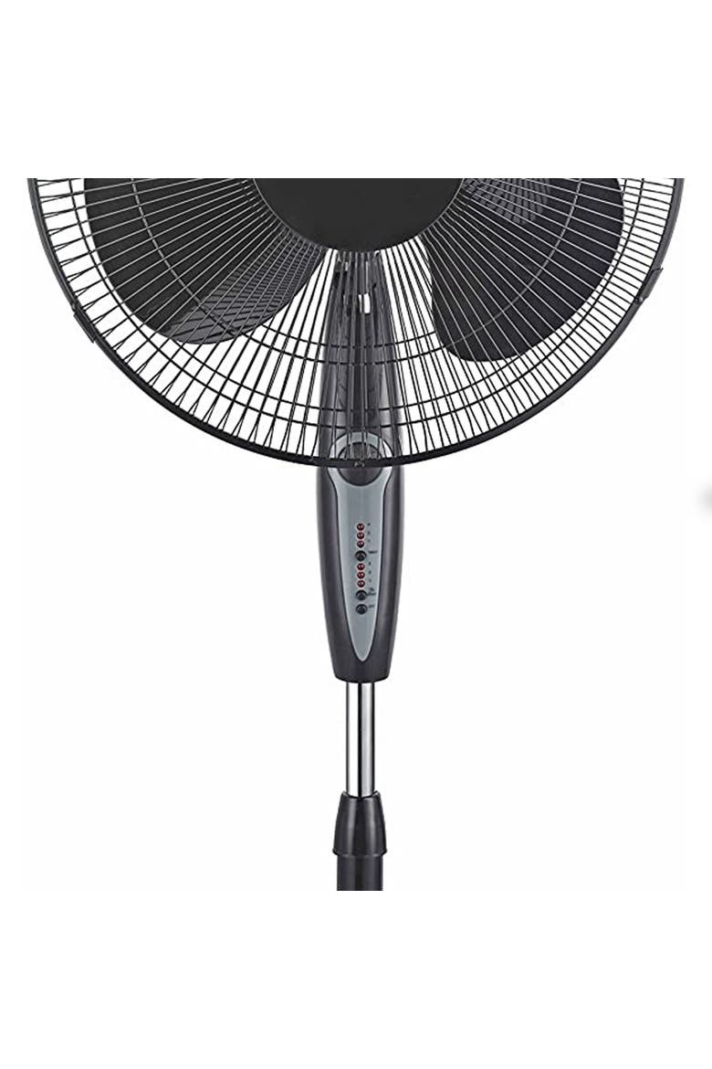 16 in. Oscillating Stand Fan with Remote Control, Alternate, color, Black