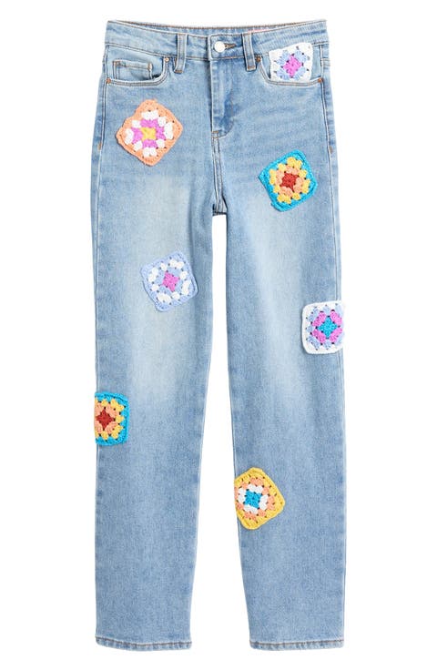 Kids' Crochet Patch Jeans (Big Kid)