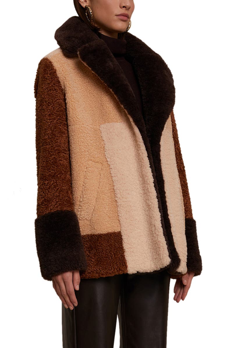 A.L.C. Stefan Colorblock Faux Fur Coat, Alternate, color,