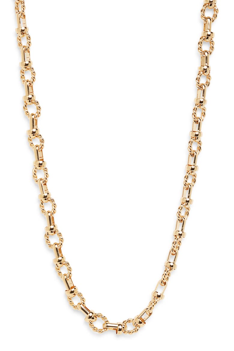 Demi Fine Chain Necklace, Main, color, 14K GOLD PLATED