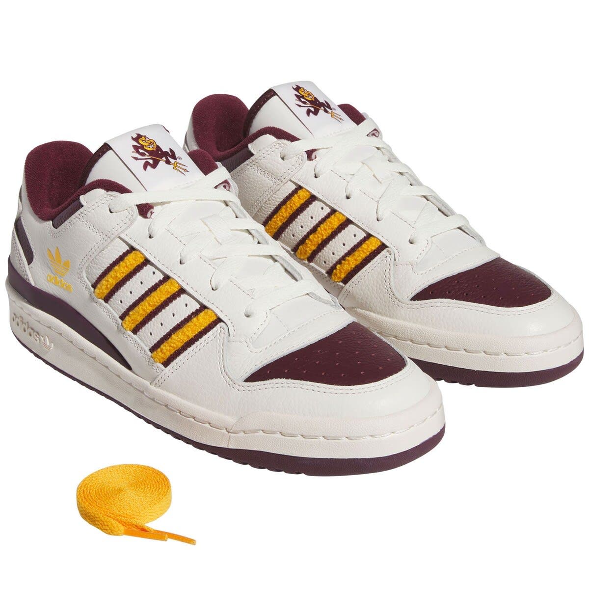 adidas Unisex adidas  White Arizona State Sun Devils Forum Low Basketball Shoes, Alternate, color, 