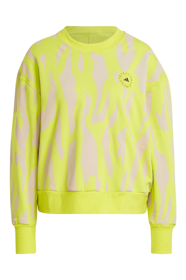 Animal Print Sweatshirt, Alternate, color, YELLOW/ BEIGE