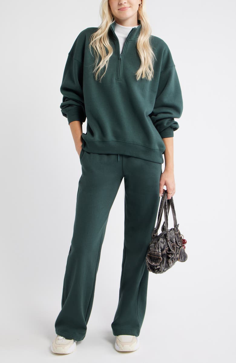 BP. Relaxed Quarter Zip Pullover, Alternate, color, Green Gables