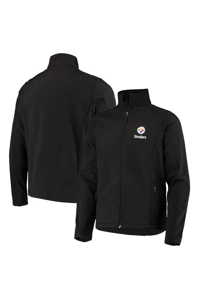 Men's Dunbrooke Black Pittsburgh Steelers Sonoma Softshell Full-Zip Jacket, Main, color, Black