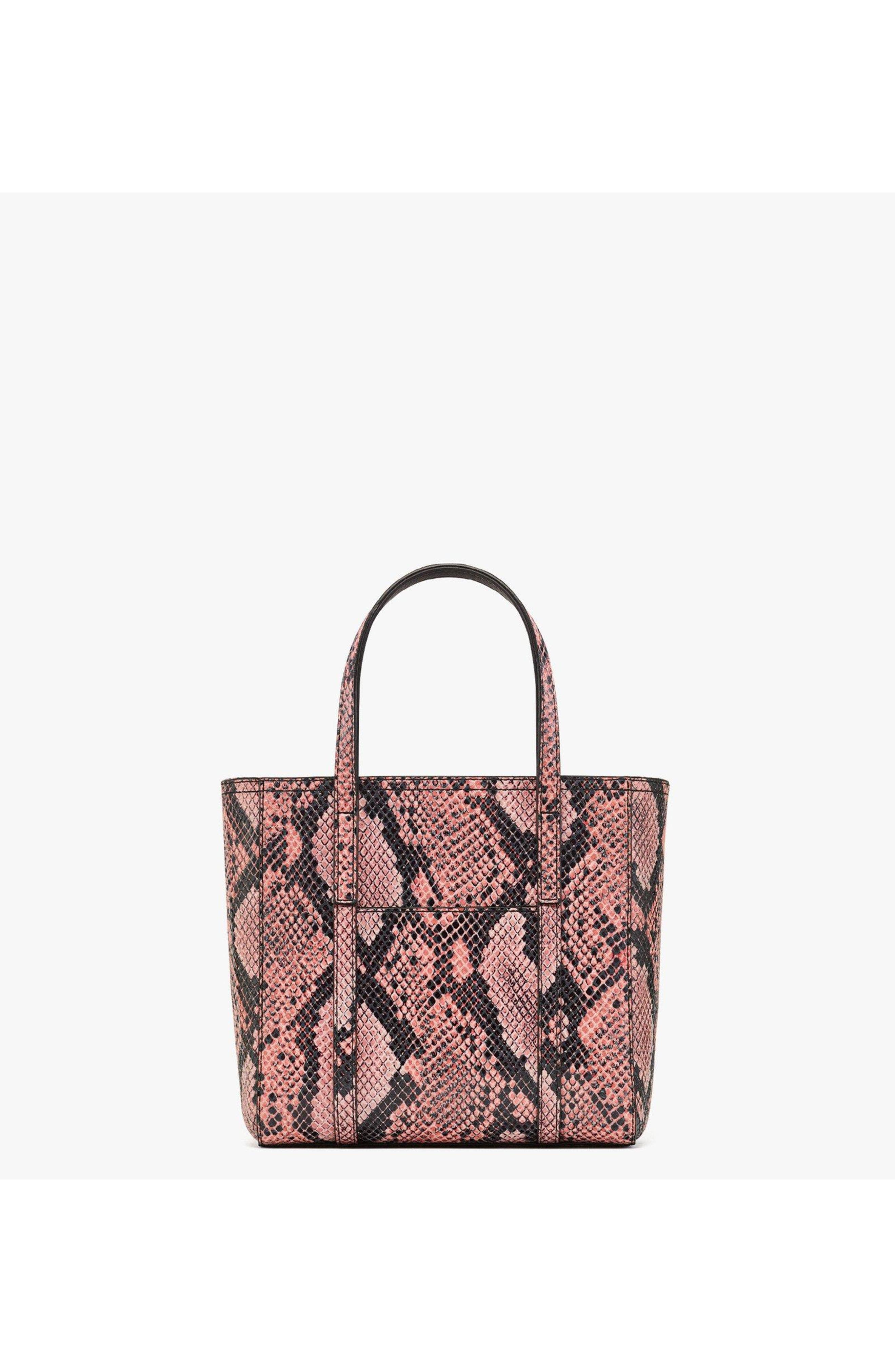 MCM Toni Top-Zip Shopper in Python Print Coronet, Alternate, color, Blush Pink