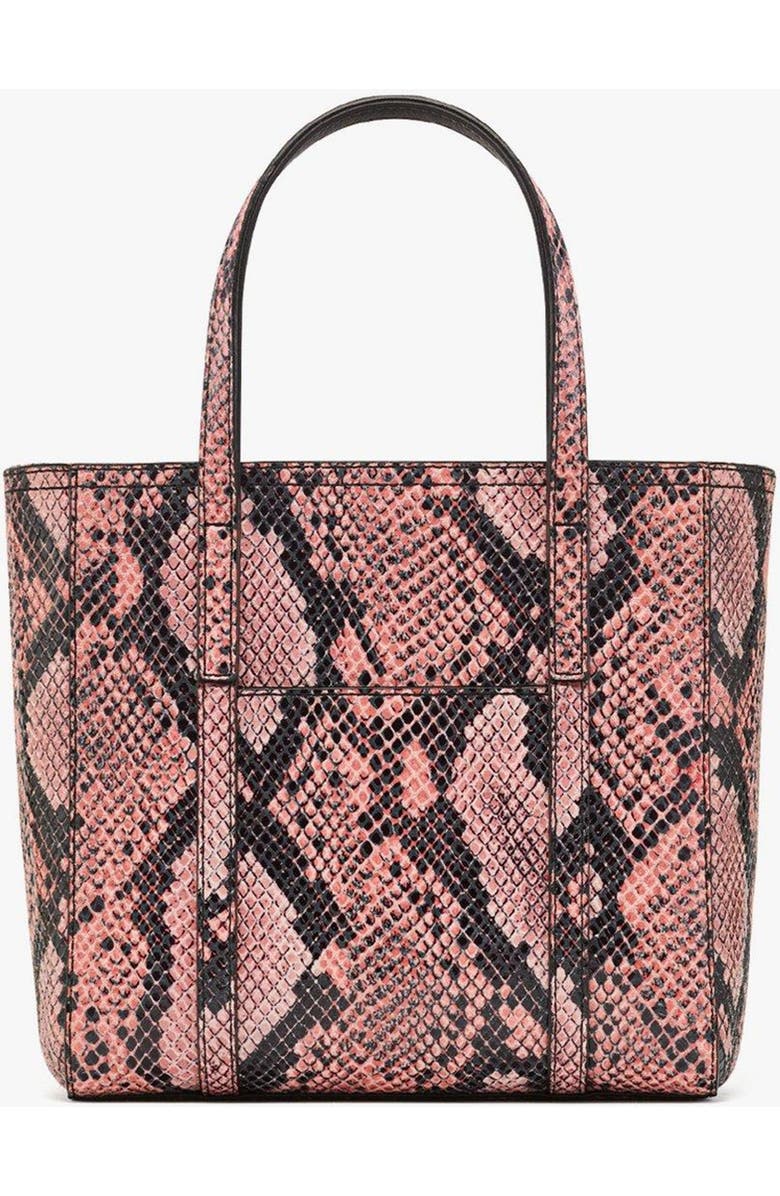 MCM Toni Top-Zip Shopper in Python Print Coronet, Alternate, color, Blush Pink