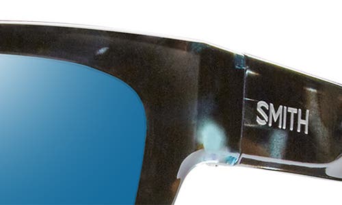 Smith 56mm Chromapop™ Polarized Square Sunglasses In Sky Tortoise/glass Blue