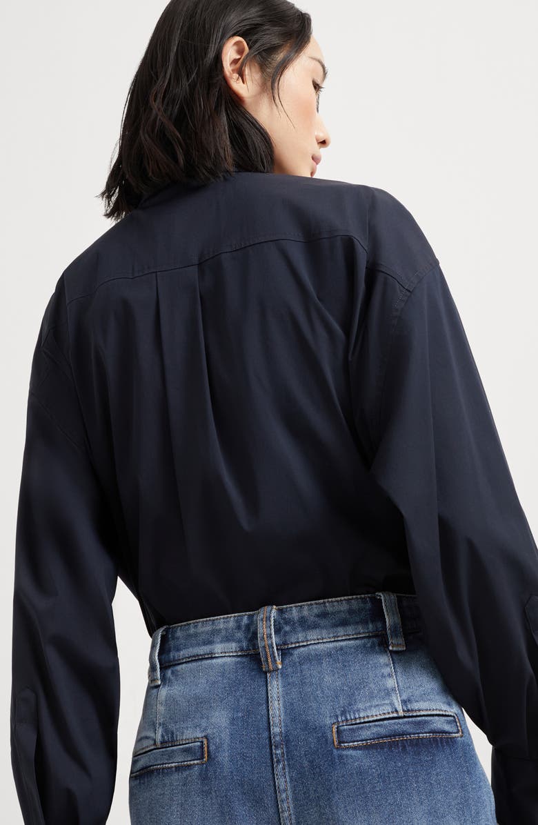 Brunello Cucinelli Loose Curved trousers, Alternate, color, Denim