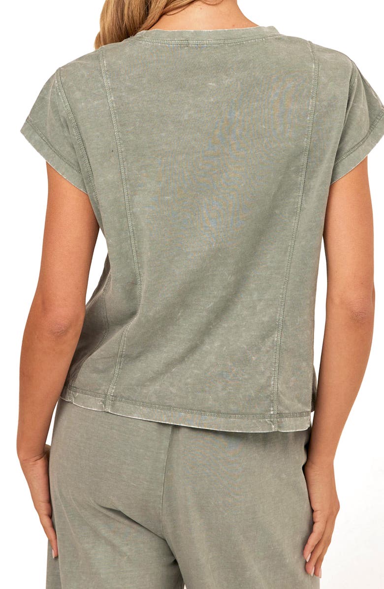 Threads 4 Thought Laurie Mineral Wash Seamed T-Shirt, Alternate, color, Wasabi