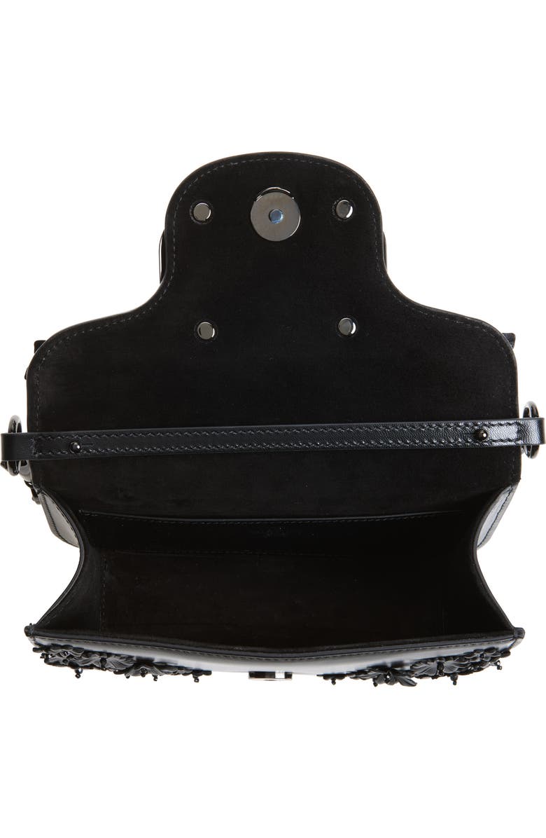 Valentino Garavani Small Locò Floral Logo Leather Shoulder Bag, Alternate, color,