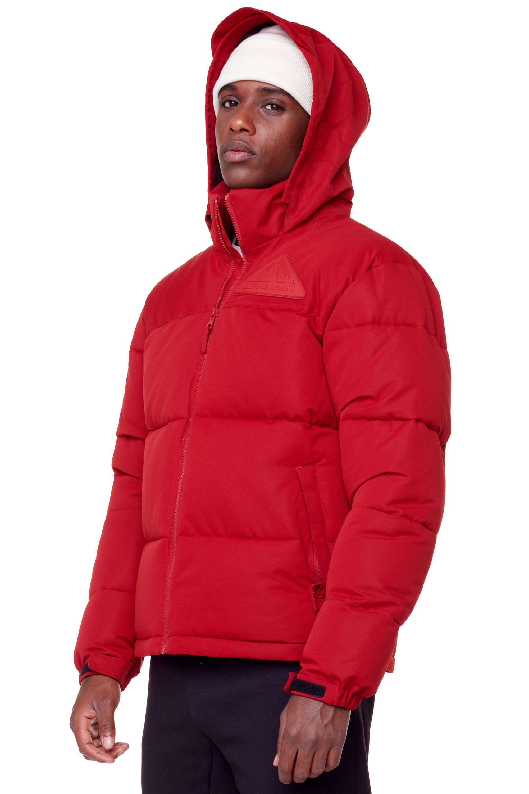 red puffer jacket mens