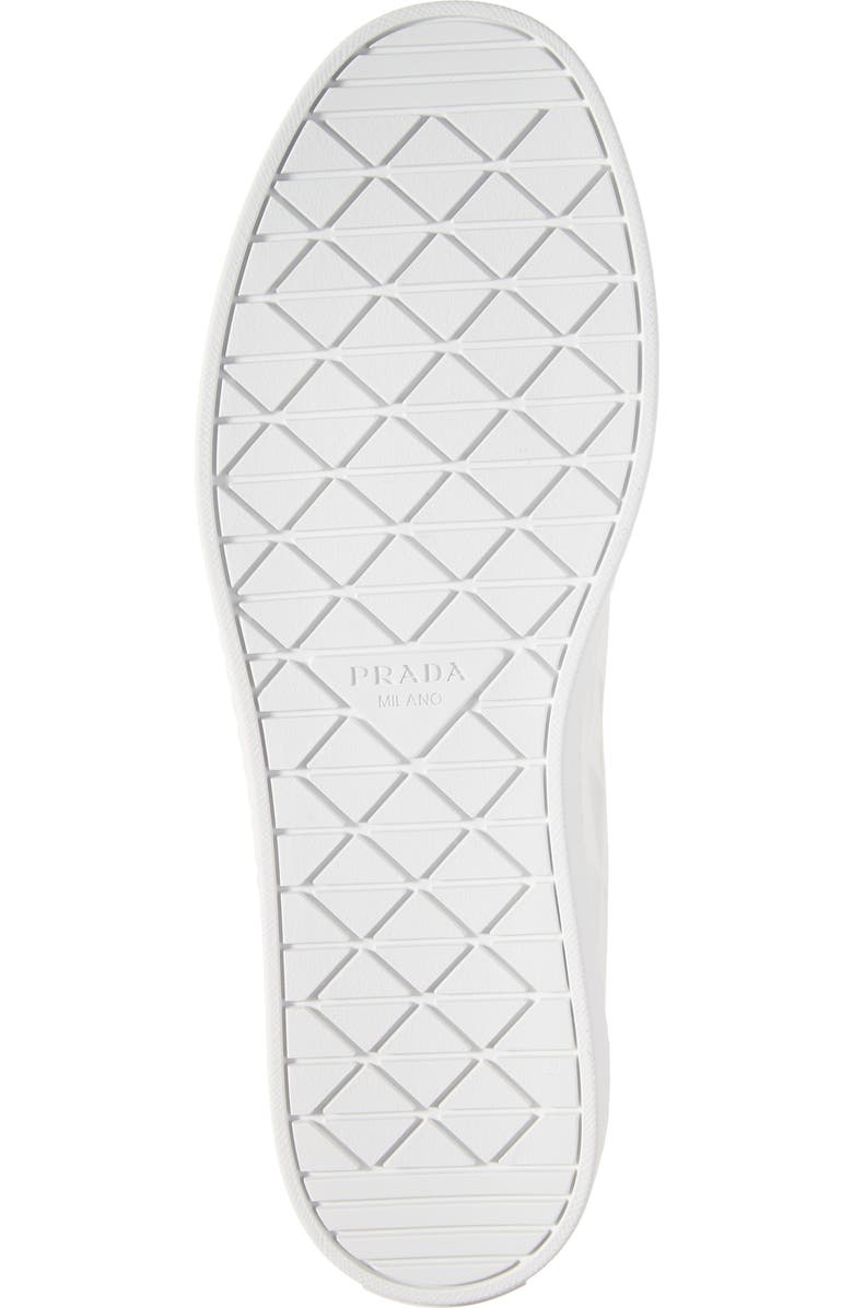 Prada Lane Triangle Logo Sneaker, Alternate, color, Bianco
