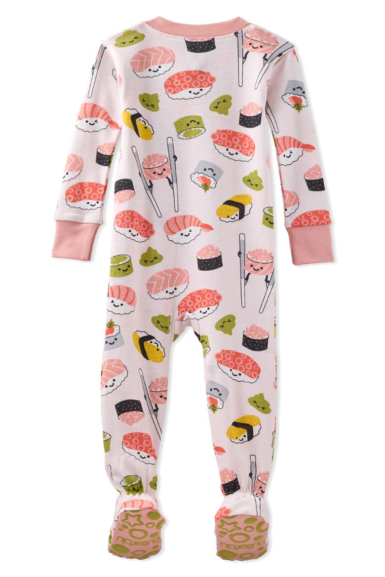 Cruz One-Piece Organic Cotton Footie Pajamas, Alternate, color, SOY MATES