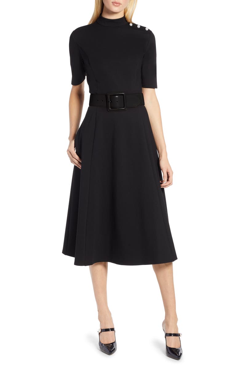 Halogen<sup>®</sup> x Atlantic-Pacific Stretch Ponte Dress, Main, color, 