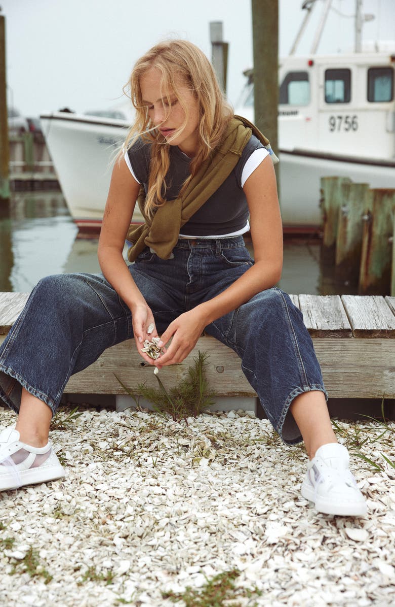 Free People Ever Had Cap Sleeve Cotton T-Shirt, Alternate, color, Black