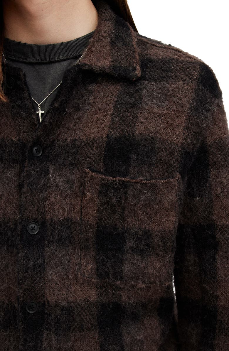 AllSaints Ash Plaid Shirt Jacket, Alternate, color,