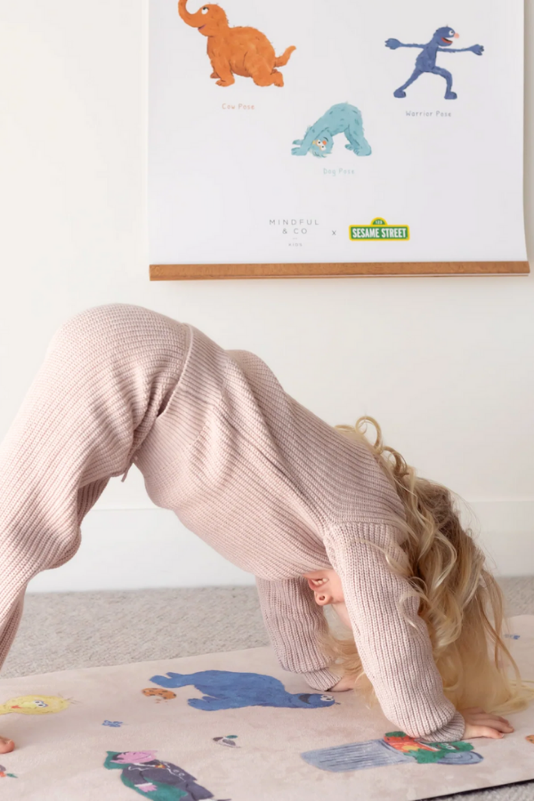 Double-Sided Sesame Street Yoga Poses Print, Alternate, color, Sesame Street Print