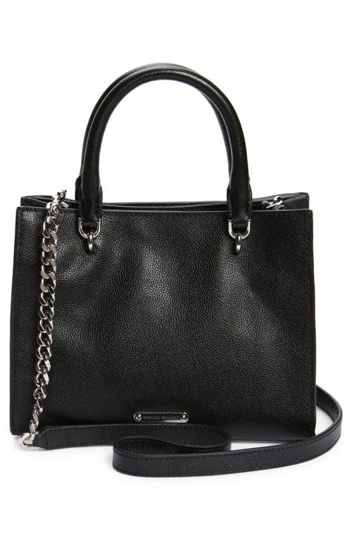 Rebecca Minkoff Mini Amour Leather Tote In Black