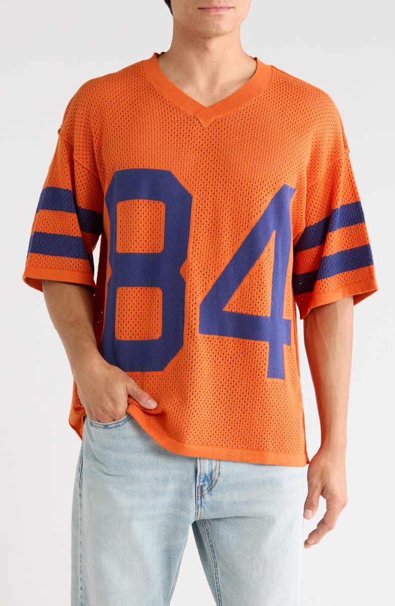 DIET STARTS MONDAY Knit Jersey T-Shirt, Main, color, Orange/ Navy