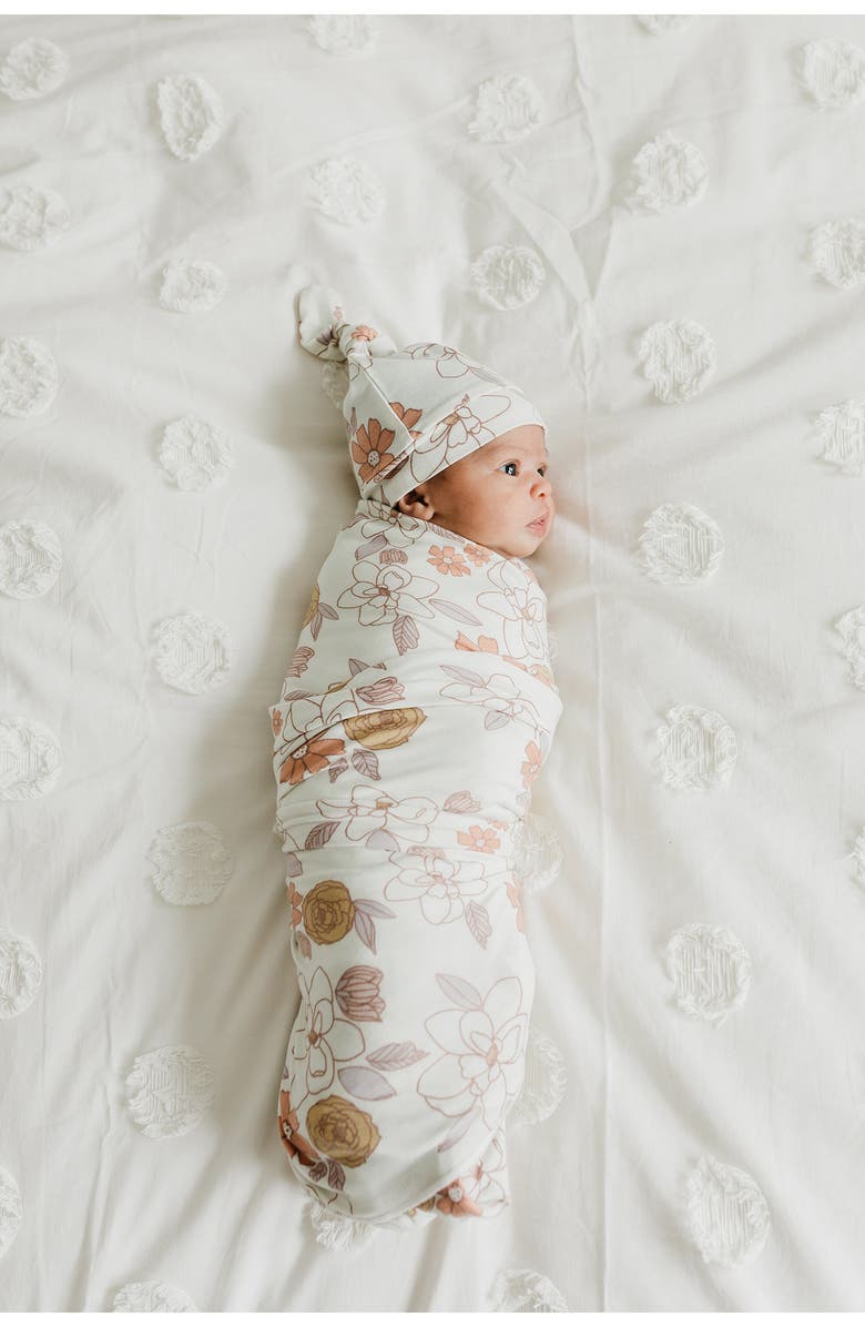 Copper Pearl Ferra Knit Swaddle Blanket, Alternate, color, Orange