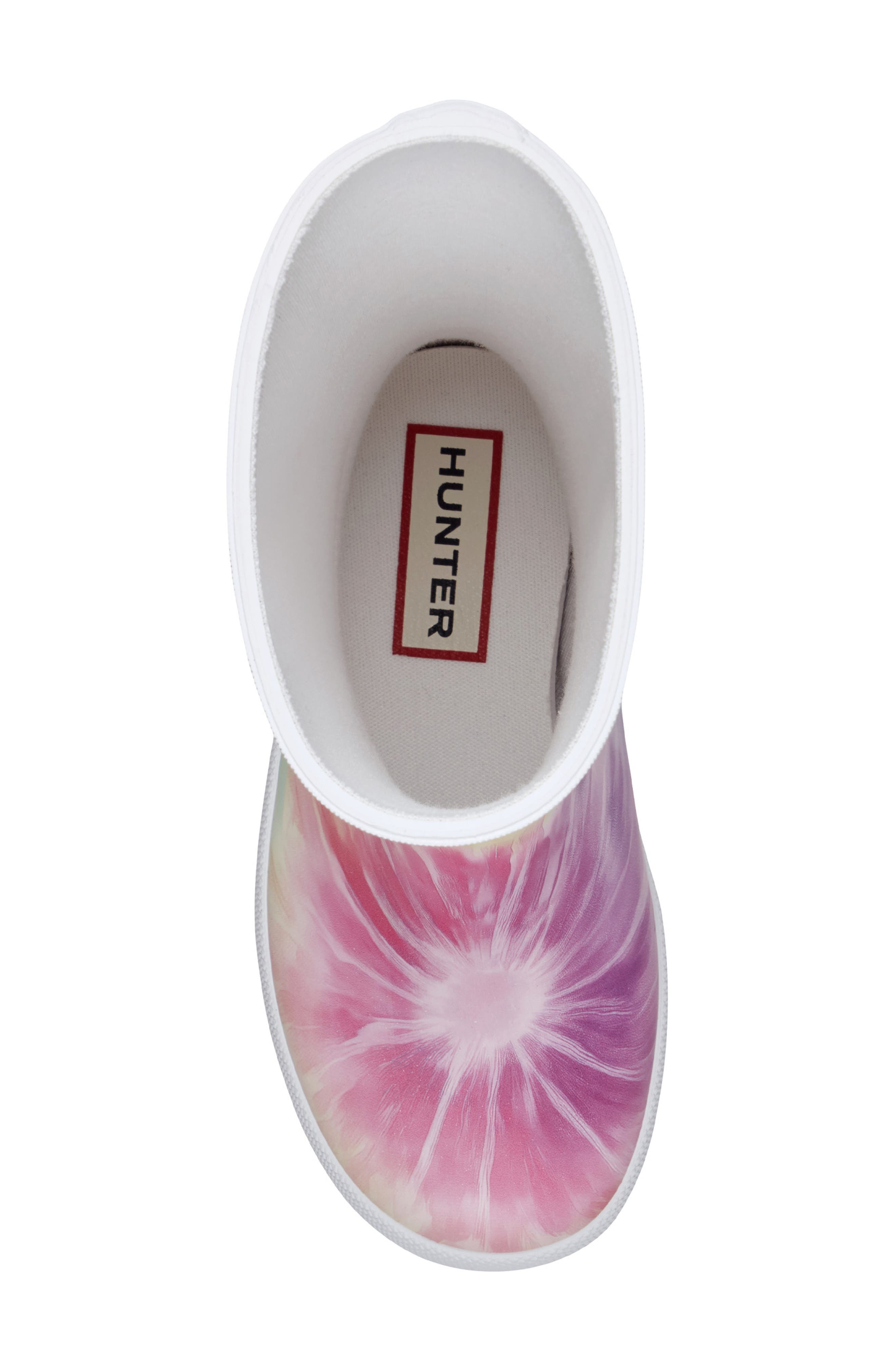 Hunter Kids' First Classic Rain Boot, Alternate, color, White Tie Dye