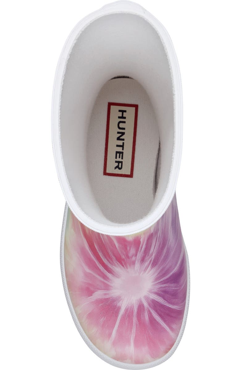 Hunter Kids' First Classic Rain Boot, Alternate, color, White Tie Dye