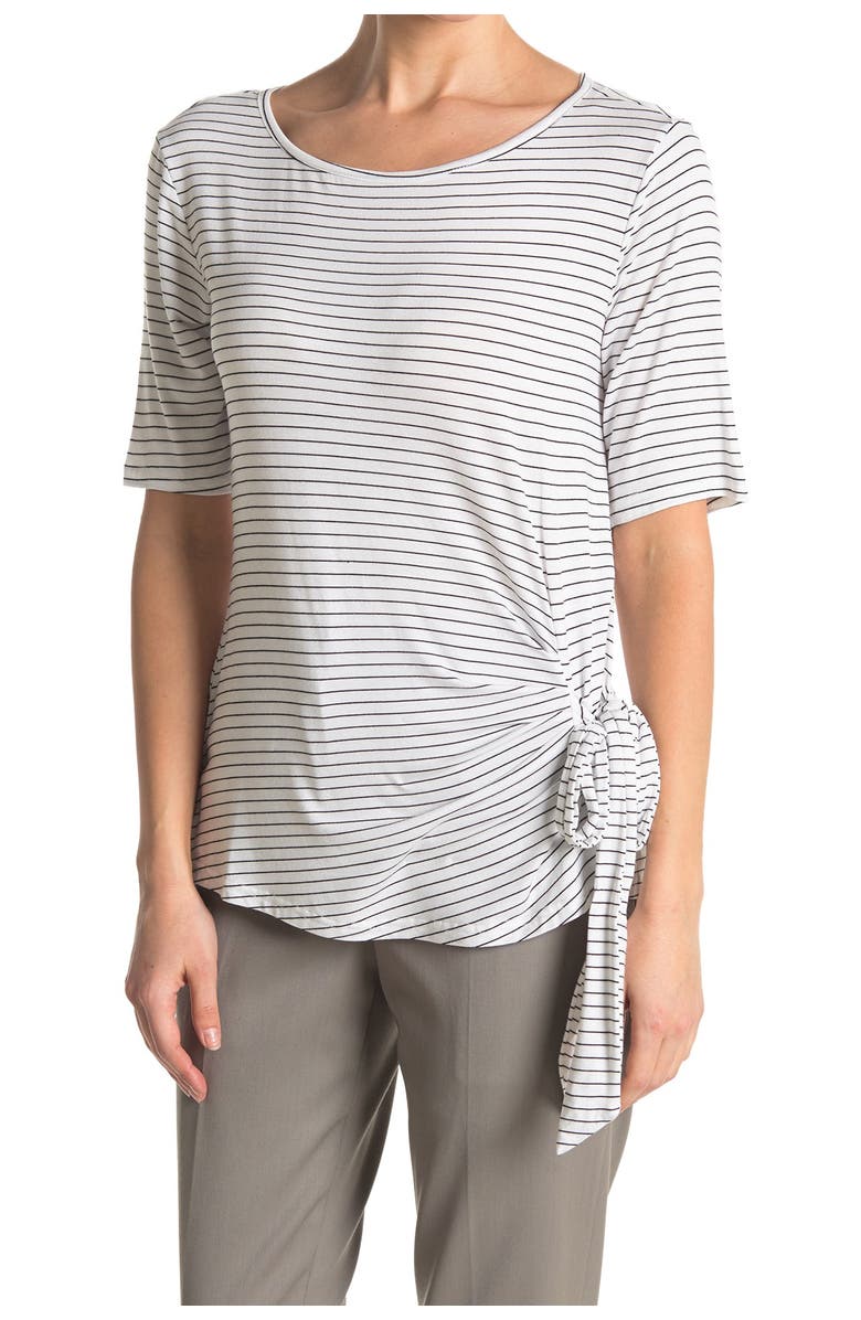 Catherine Catherine Malandrino Elbow Sleeve Side Tie Top, Main, color, 