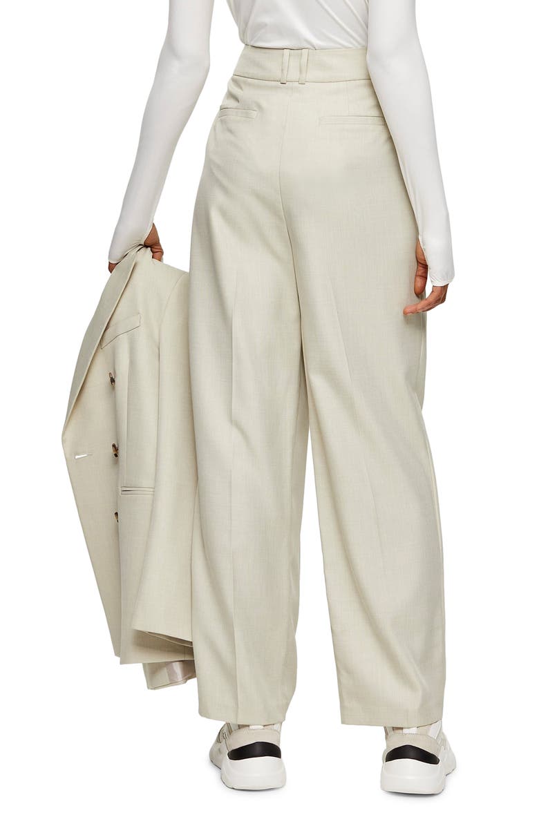 Topshop Andy Wide Leg Suit Trousers, Alternate, color,