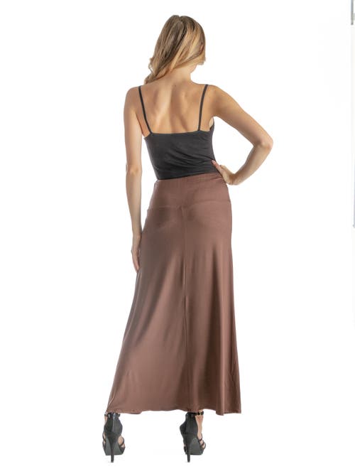 24seven Comfort Apparel Elastic Waist Maxi Skirt