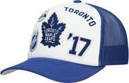 Mitchell & Ness Men's Mitchell & Ness White/Blue Toronto Maple Leafs Gridlock Trucker Adjustable Hat