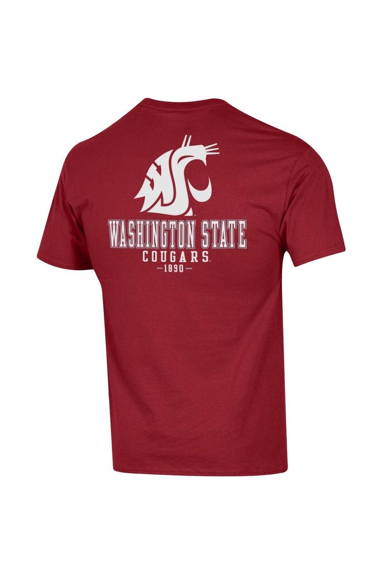 Men's Champion Crimson Washington State Cougars Stack 2-Hit T-Shirt, Alternate, color, Crimson