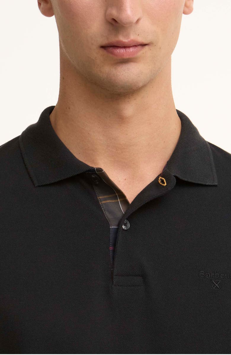 Barbour Tailored Fit Pima Cotton Polo, Alternate, color, Black
