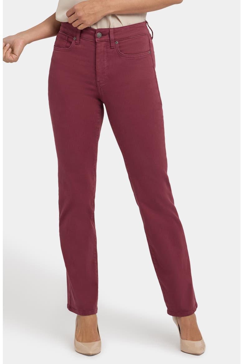 Marilyn High Waist Straight Leg Jeans, Main, color, TRUE BURGUNDY
