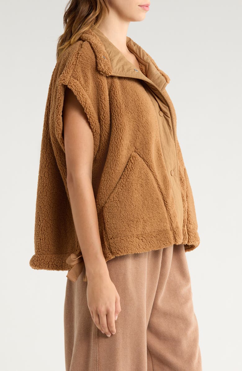 Free People FP Movement Scout It Out Fleece Vest, Alternate, color, Twig