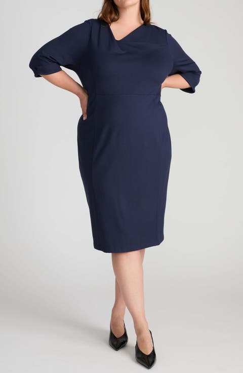 Lando Ponte Midi Dress