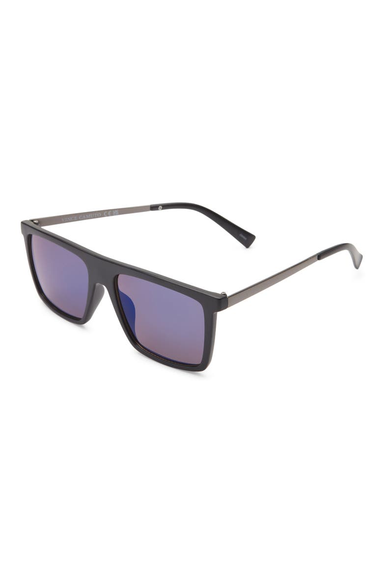 Gradient Rectangular Sunglasses, Alternate, color, BLACK