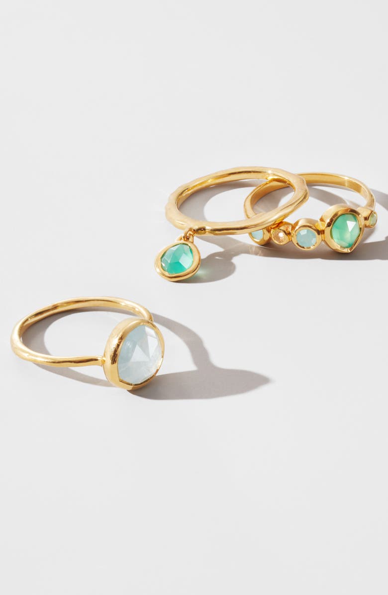 Monica Vinader Siren Tonal Half Eternity Ring, Alternate, color, Yellow Gold